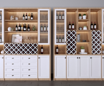 Nordic Style Wine Cabinet-ID:402474619