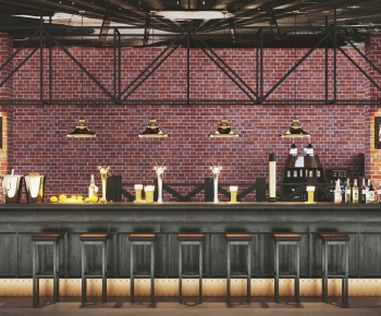 Industrial Style Counter Bar-ID:695233234