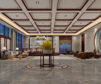 New Chinese Style Hotel Space-ID:436391548