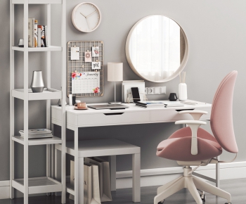 Nordic Style Computer Desk And Chair-ID:524367227