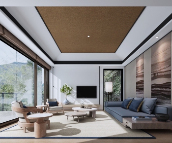 New Chinese Style A Living Room-ID:531209834