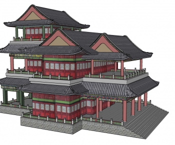 Japanese Style Ancient Architectural Buildings-ID:467821547