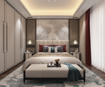 New Chinese Style Bedroom-ID:770382343