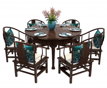 New Chinese Style Dining Table And Chairs-ID:783997686
