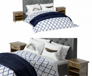 Simple European Style Double Bed-ID:355907653