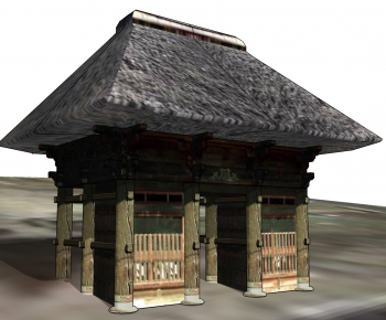 Japanese Style Ancient Architectural Buildings-ID:240105189