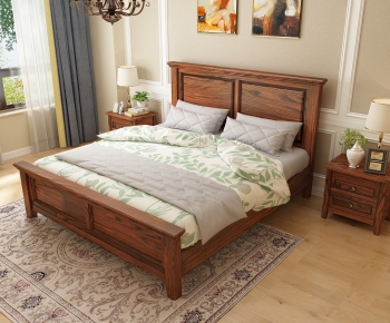 American Style Double Bed-ID:270673276