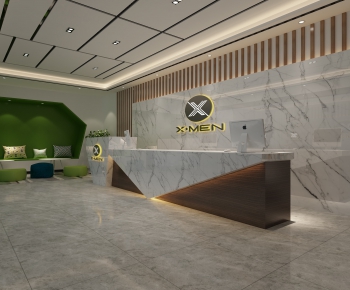 Modern Office Reception Desk-ID:653306836