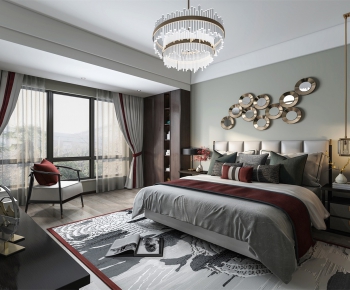 New Chinese Style Bedroom-ID:163896931