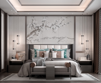 New Chinese Style Bedroom-ID:302253784