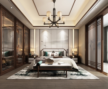 New Chinese Style Bedroom-ID:747706926