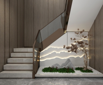 New Chinese Style Stairwell-ID:363442677