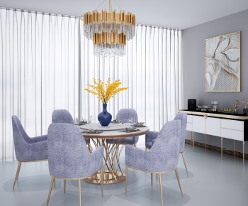 Post Modern Style Dining Table And Chairs-ID:286958635