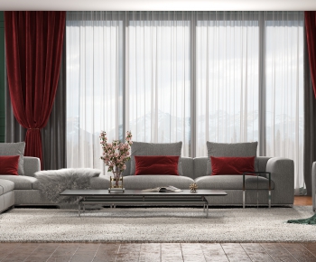 Modern A Living Room-ID:376552249