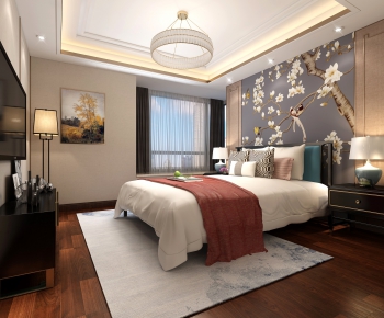 New Chinese Style Bedroom-ID:254229237