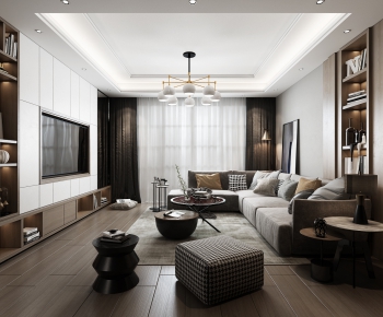 Modern A Living Room-ID:596066842