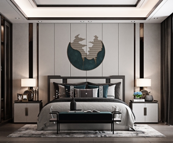 New Chinese Style Bedroom-ID:562672837