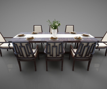 New Chinese Style Dining Table And Chairs-ID:211310932