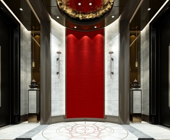 New Chinese Style Corridor Elevator Hall-ID:562469549