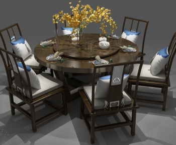 New Chinese Style Dining Table And Chairs-ID:165392295
