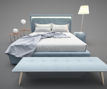 Modern Double Bed-ID:765821984