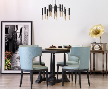 American Style Dining Table And Chairs-ID:939795354
