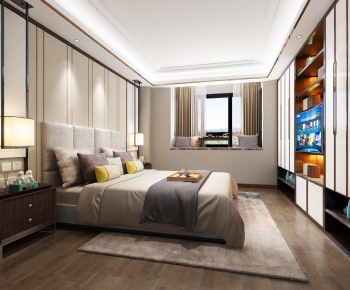 New Chinese Style Bedroom-ID:849449544