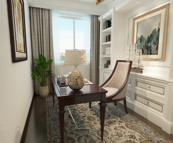 Simple European Style Study Space-ID:551763626
