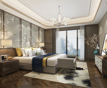 New Chinese Style Bedroom-ID:439294146