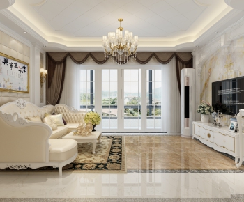 Simple European Style A Living Room-ID:370920414