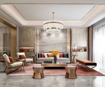 New Chinese Style A Living Room-ID:478975311