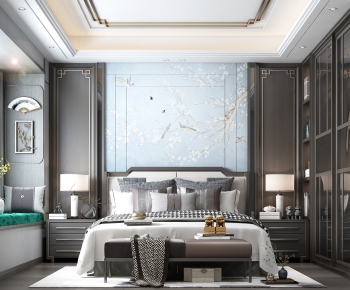 New Chinese Style Bedroom-ID:769114427