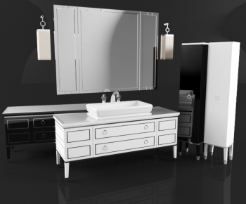 European Style Bathroom Cabinet-ID:663166568