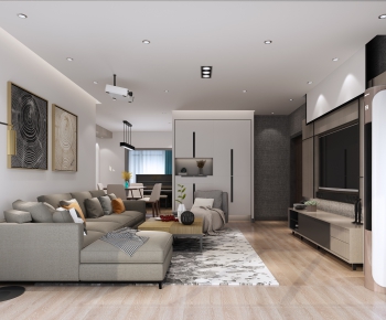Modern A Living Room-ID:827544881