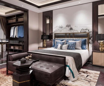 New Chinese Style Bedroom-ID:919354699