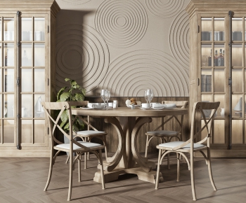 American Style Dining Table And Chairs-ID:354918789