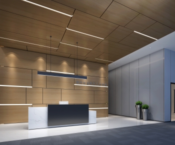 Modern Office Reception Desk-ID:619894481