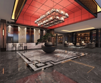New Chinese Style Lobby Hall-ID:418554116