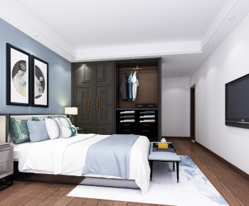 New Chinese Style Bedroom-ID:840452885