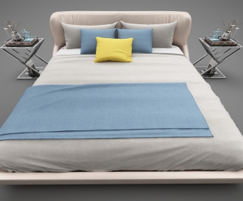 Modern Double Bed-ID:413895468