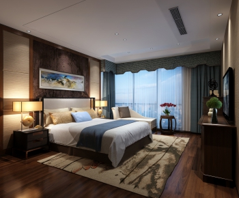 New Chinese Style Bedroom-ID:715338358