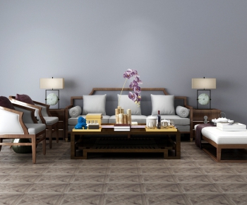 New Chinese Style Sofa Combination-ID:195903398