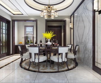 New Chinese Style Dining Room-ID:771328821