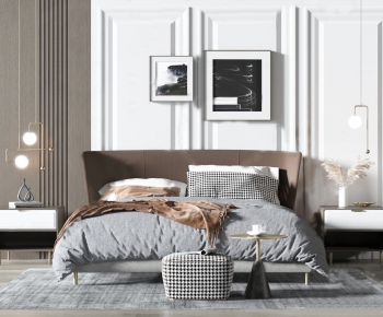 Modern Double Bed-ID:601883938