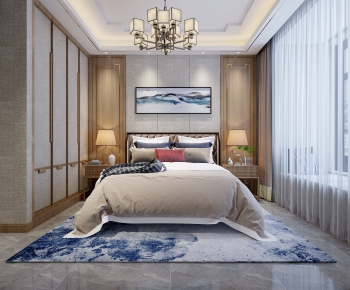 New Chinese Style Bedroom-ID:129070572