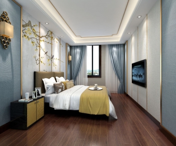 New Chinese Style Bedroom-ID:266811443