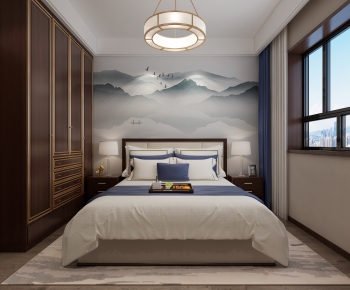 New Chinese Style Bedroom-ID:255222965