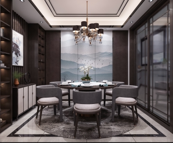 New Chinese Style Dining Room-ID:305021766