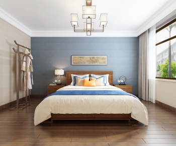 New Chinese Style Bedroom-ID:673311863