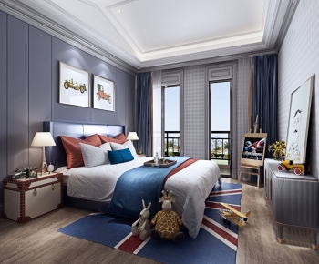 American Style Bedroom-ID:593786731